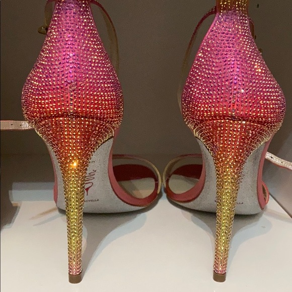 Rene Caovilla | Shoes | Rene Caovilla Yellow Pink Heels | Poshmark